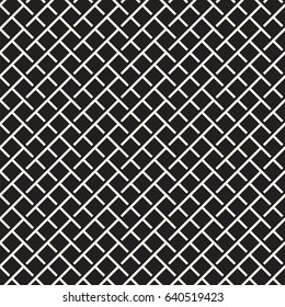 Seamless woven stripes lattice pattern. Modern stylish texture. Repeating abstract background with interlacing lines. Simple monochrome grid
