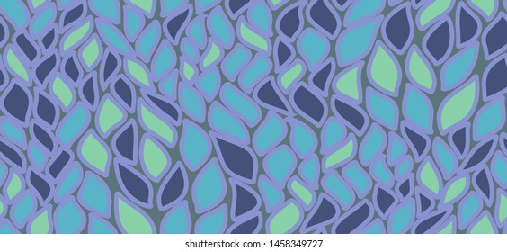 Seamless wrapping leaves pattern vector. Minimal plant bush leaves floral fabric print. Herbal sketchy seamless background pattern with nature elements. Modern summer foliage wallpaper.