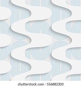 Seamless Wrapping Paper Pattern. Abstract Wave Background. Modern Stylish Wallpaper. 3d Delicate Design