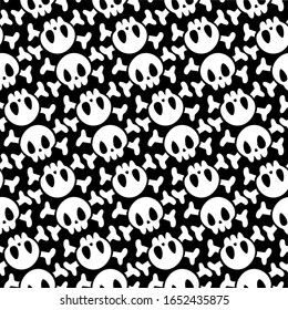 seamless wrapping paper with skuls