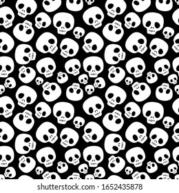 seamless wrapping paper with skuls