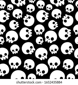 seamless wrapping paper with skuls