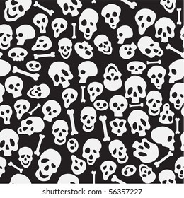 seamless wrapping paper with skuls