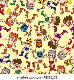 seamless wrestler pattern