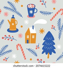 seamless xmas pattern , christmas background