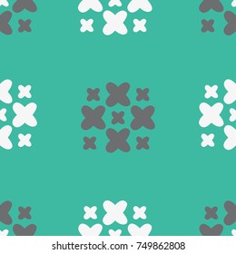 Seamless x-shaped colored geometric pattern. Vector illustration of colorful crosses.