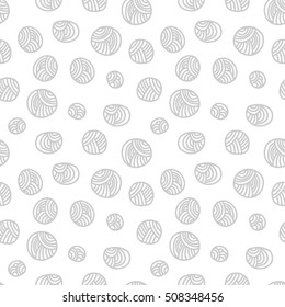 Seamless Yarn Balls Pattern Background Stock Vector (Royalty Free ...