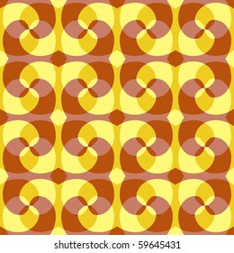 Seamless yellow abstract swirl pattern