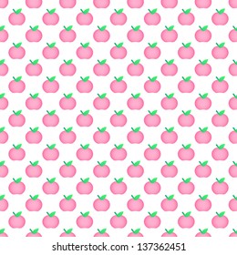 Seamless yellow apples pattern very cute