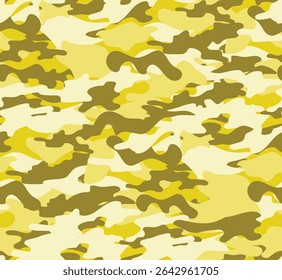 Seamless yellow army camouflage pattern design