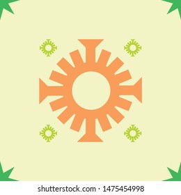 Seamless yellow background abstract shape pattern vector