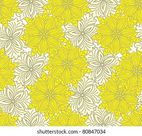 seamless yellow background of beautiful flowers of two shades