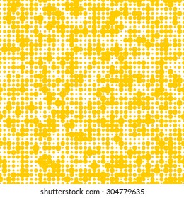 Seamless yellow background with polka dots