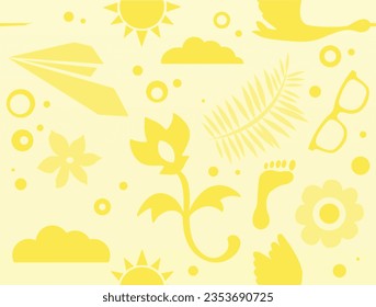 Seamless yellow background. Simple pattern