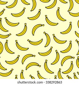 Seamless yellow banana background