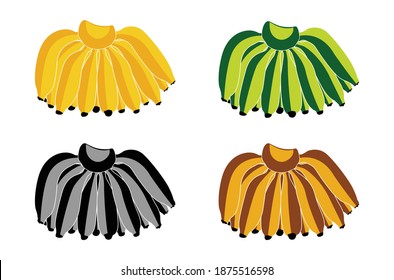 Seamless yellow banana pattern design, banana pattern template vector 