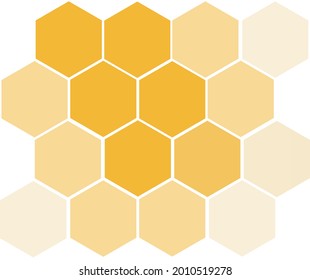 Patrón de peine de miel de abeja amarilla. Vector de peine de miel.