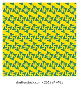 Seamless Yellow to Blue Gradient Arrow Pattern Vector - Modern Geometric Repeat