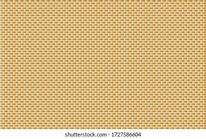 Fondo de pared de ladrillo amarillo sin foco. Ilustración EPS10.
