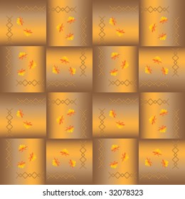 Seamless yellow and brown background. Vector illustration