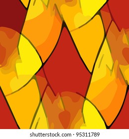 seamless yellow brown texture (EPS 8) of impressionism in style medieval painting background