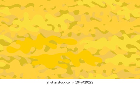 Seamless yellow camouflage pattern. Repeating military clothing texture.