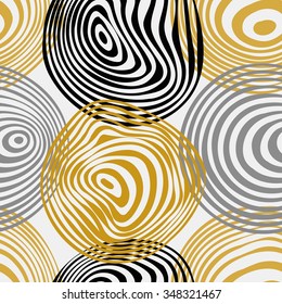 Seamless Yellow Circle Abstract Pattern