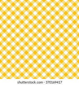 Seamless Yellow Coarse Checkered Plaid Fabric Pattern Texture