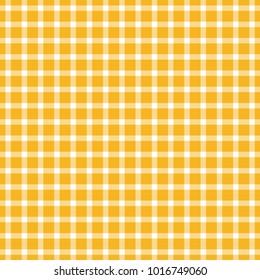 seamless yellow colored checkered table cloth pattern for background design