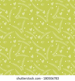 Seamless yellow floral pattern