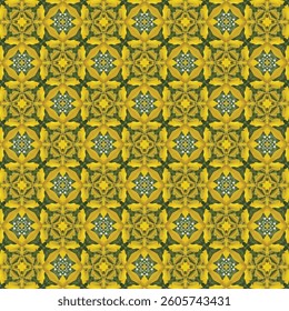 The seamless yellow floral pattern adds a natural atmosphere. The golden yellow gives a sense of politeness and composure, suitable for areas that emphasize elegance, modernity, and vintage.