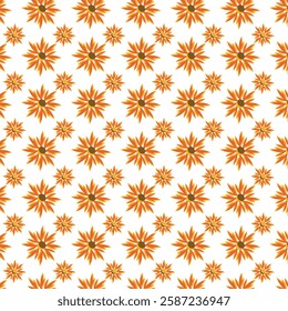 seamless yellow floral pattern design on balck background