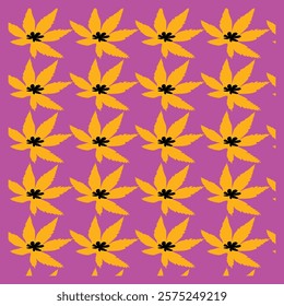 seamless yellow flower background pattern  design
