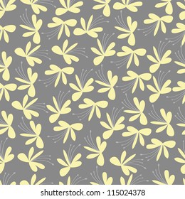 Seamless yellow flower pattern,vector