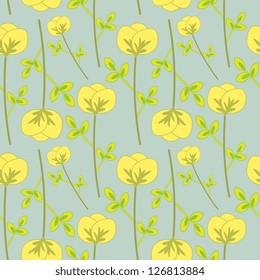 Seamless yellow flowers