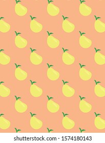 seamless yellow fruits pattern with background