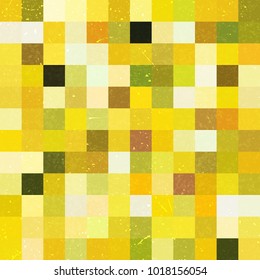 Seamless yellow geometric checked pattern. Ideal for printing onto fabric and paper or decoration.
