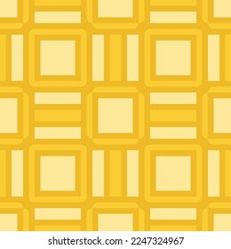 seamless yellow geometric pattern with ornament