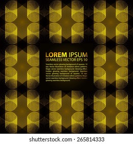 seamless yellow glowing ethnic pattern. 10 eps