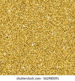 Seamless yellow gold glitter texture. Shimmer background. Vector illustration