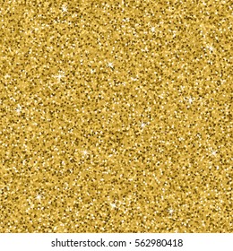 Seamless yellow gold glitter texture. Shimmer background. Vector illustration