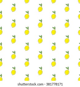 Seamless of yellow lemon for background