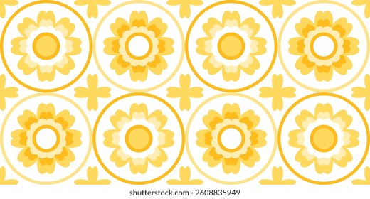Seamless yellow modern Thai pattern. Use for fabric print, background, card or backdrop.