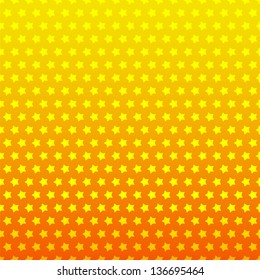 Seamless yellow and orange star background. Vector illustration for your majestic design. Color vibrant and flow effect. Can be used for book, textile, web page background, surface texture.