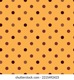 Seamless yellow pattern pink and burgundy polka dots