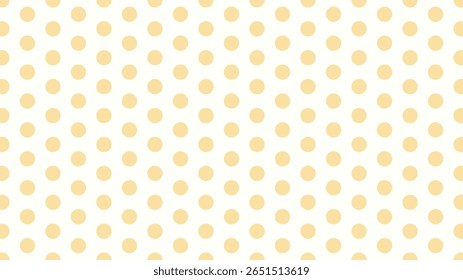 Seamless yellow polka dot pattern on cream background. Ideal for baby shower designs, kids party themes, wrapping paper, nursery prints, fabric, scrapbooking, and cheerful vintage-style projects.