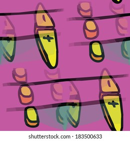 seamless yellow, purple texture (EPS 8) america ancient background wallpaper cubism impressionism