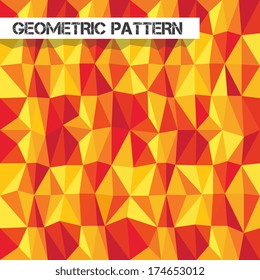 seamless, yellow and red geometric background pattern, vector illustration