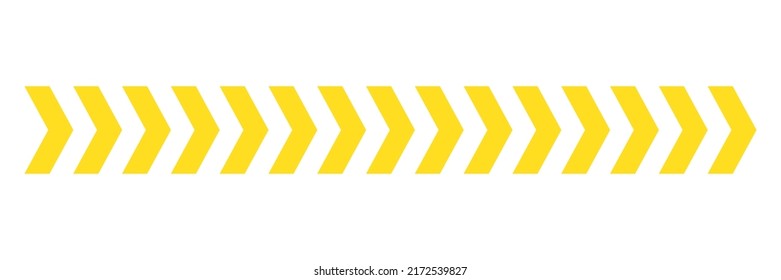 Flecha derecha amarilla sin soldadura aislada en fondo blanco - Vector