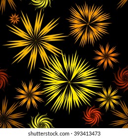 seamless yellow simple flowers. Vector